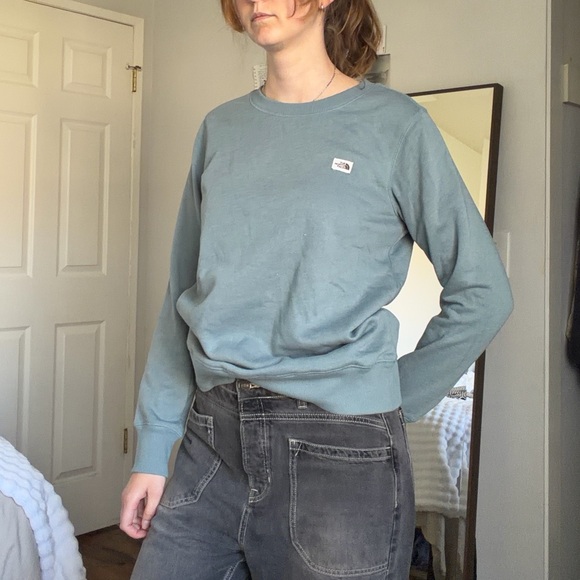 North Face Green Blue Crewneck Sweatshirt - Picture 5 of 5